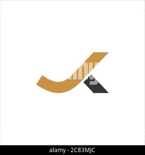 Initial letter jk logo or kj logo vector design template Stock Vector