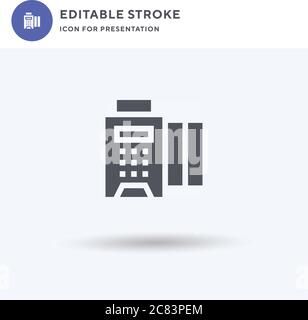 Edc icon vector, filled flat sign, solid pictogram isolated on white, logo illustration. Edc icon for presentation. Stock Vector