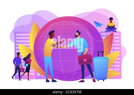 Expat work concept vector illustration Stock Vector