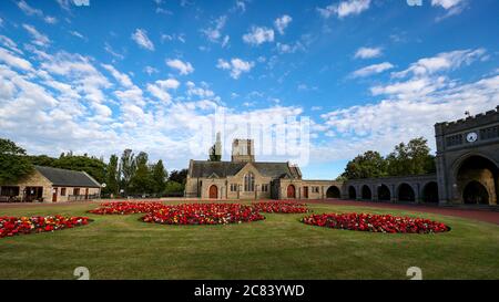 The West Chapel at West Road Crematorium and Cemetery, Newcastle, where the funeral of Jack Charlton will take place later today. The former Republic of Ireland manager, who won the World Cup playing for England, died on July 10 aged 85. Stock Photo