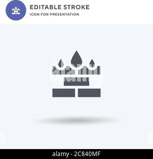 Firewall icon vector, filled flat sign, solid pictogram isolated on white, logo illustration. Firewall icon for presentation. Stock Vector