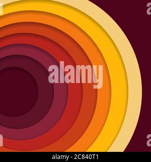 Abstract 3D paper cut background. Abstract wave shapes. Vector format Stock Vector