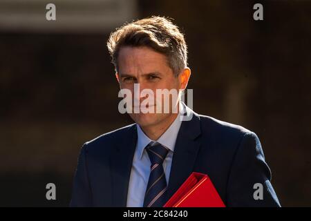 London, UK. 21st July, 2020. Gavin Williamson, Education Secretary arrives at a cabinet meeting at 10 Downing Street London. Credit: Ian Davidson/Alamy Live News Stock Photo