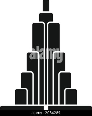 Stairs Dubai building icon. Simple illustration of stairs Dubai building vector icon for web design isolated on white background Stock Vector