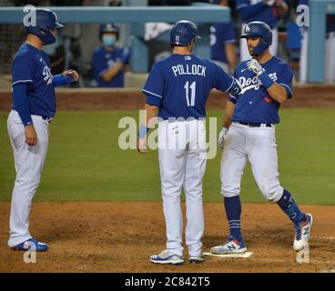 Los Angeles Dodgers Joc Pederson bats during the MLB All-Star Game on July  14, 2015 at Great American Ball Park in Cincinnati, Ohio. (Mike Janes/Four  Seam Images via AP Stock Photo 