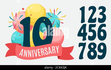 Set of numbers, vector eps10 illustration Stock Vector Image & Art - Alamy
