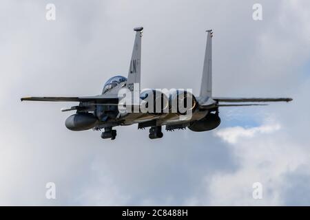 US Air Force F-15 Eagle Jet Aircraft Stock Photo