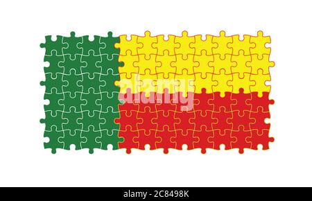 Czech Republic / Czechia puzzle flag vector illustration Stock Vector