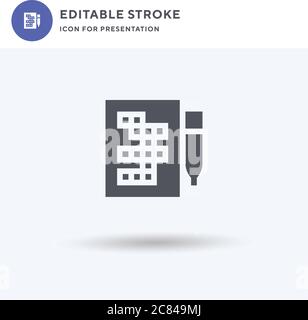 Crossword icon vector, filled flat sign, solid pictogram isolated on white, logo illustration. Crossword icon for presentation. Stock Vector