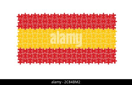 Spain puzzle flag vector illustration Stock Vector
