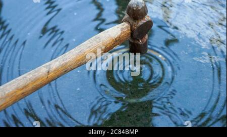Close up old hammer Stock Photo