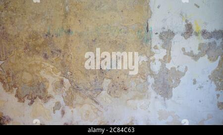 Full Frame peeling wall paint Stock Photo