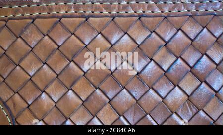 Full frame leather bag Stock Photo