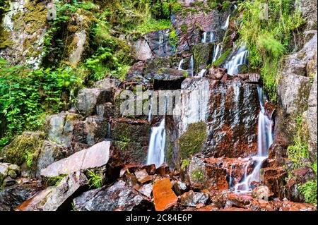 Nideck Waterfall in the Vosges Mountains - Alsace, France Stock Photo