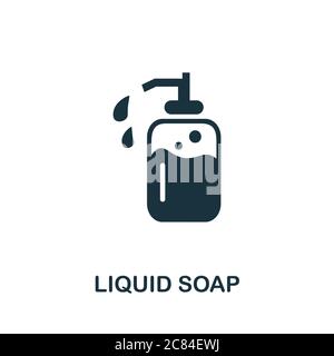 Liquid Soap icon. Simple element from personal hygiene collection. Creative Liquid Soap icon for web design, templates, infographics and more Stock Vector