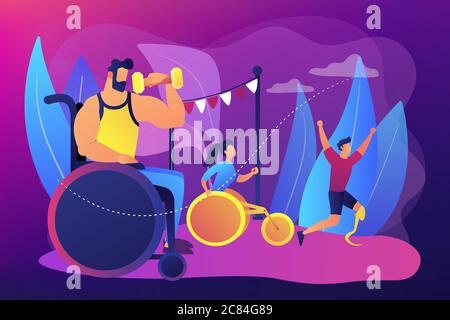 Disabled sports concept vector illustration Stock Vector