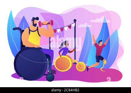 Disabled sports concept vector illustration Stock Vector