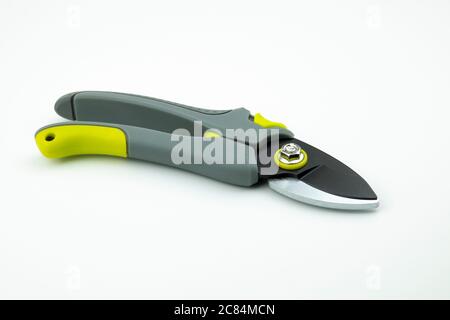 tree scissors isolated on white background Stock Photo