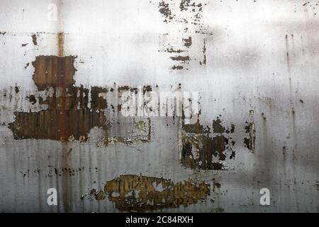 Background texture of scratched rusted steel Stock Photo