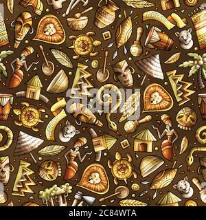 Cute hand drawn African animal safari seamless border pattern Stock ...