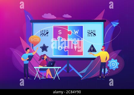 SWOT analysis concept vector illustration. Stock Vector