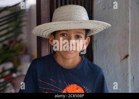 A young boy smiling in his Brazil T shirt. Likoma Island, Lake Malawi,  Africa Stock Photo - Alamy