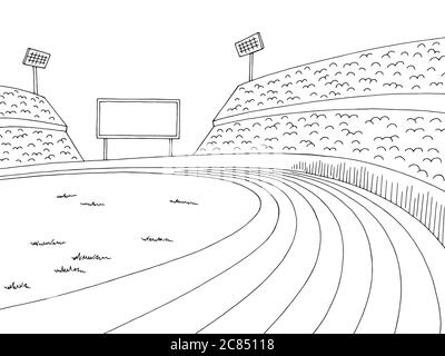 How to draw Athletic Track Very Simple  Coloring Page Drawing Learn  Colors For Kids  YouTube