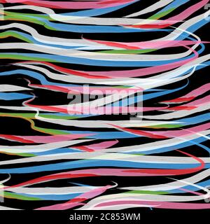 Abstract background with waves. Modern art. Square composition Stock Vector