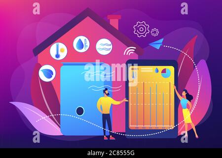 Air quality monitor concept vector illustration Stock Vector