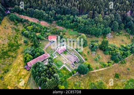 Niedermunster Abbey in the Vosges Mountains - Alsace, France Stock Photo