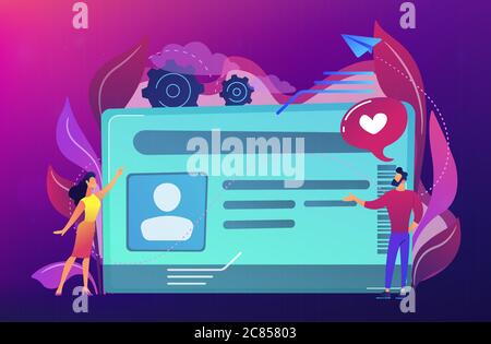 Smart ID card concept vector illustration. Stock Vector