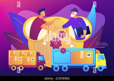 Collaborative logistics concept vector illustration Stock Vector