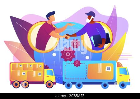 Collaborative logistics concept vector illustration Stock Vector