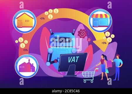 Value added tax system concept vector illustration Stock Vector