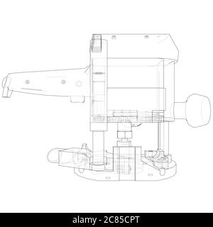 Outline milling machine Stock Photo