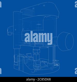 Outline milling machine Stock Photo