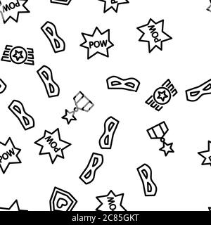 Super Hero Vector Seamless Pattern Stock Vector