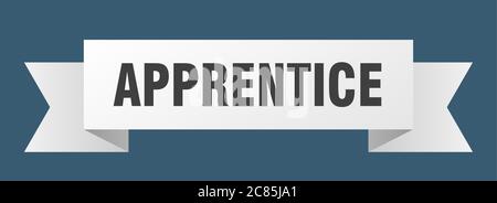 apprentice ribbon. apprentice paper band banner sign Stock Vector