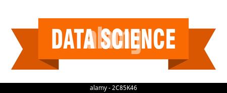 data science ribbon. data science paper band banner sign Stock Vector
