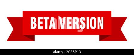 beta version ribbon. beta version paper band banner sign Stock Vector