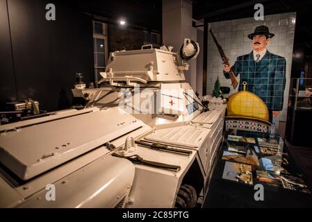 LONDON, UK - Gulf War exhibit at the Imperial War Museum London. The Imperial War Museum London is a museum that focuses on the history of modern war Stock Photo