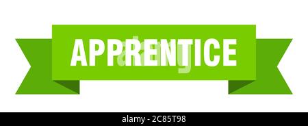 apprentice ribbon. apprentice paper band banner sign Stock Vector