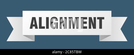 alignment ribbon. alignment paper band banner sign Stock Vector Image ...