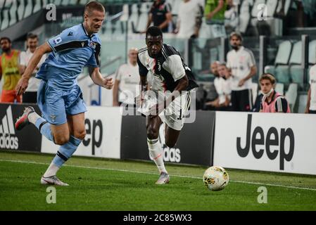 Turin, Italy. 20th July, 2020. Blaise Matuidi of Juventus in action during The Serie A football Match Juventus FC vs Lazio. Juventus FC won 2-1 over Lazio at Allianz Stadium, in Turin, Italy on July 20, 2020. (Photo by Alberto Gandolfo/Pacific Press/Sipa USA) Credit: Sipa USA/Alamy Live News Stock Photo