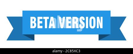 beta version ribbon. beta version paper band banner sign Stock Vector