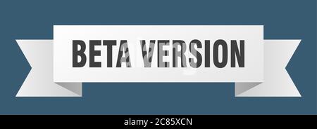 beta version ribbon. beta version paper band banner sign Stock Vector