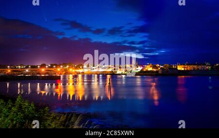 Berwick upon Tweed. During the Border Wars Berwick exchanged hands thirteen times before finally falling to England in 1482. Just outside the town in Stock Photo