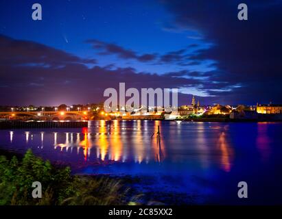 Berwick upon Tweed. During the Border Wars Berwick exchanged hands thirteen times before finally falling to England in 1482. Just outside the town in Stock Photo