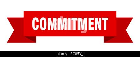commitment ribbon. commitment paper band banner sign Stock Vector