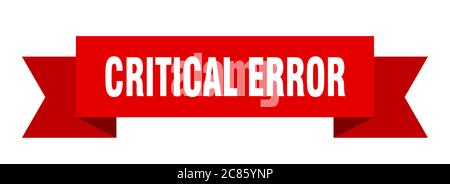 critical error ribbon. critical error paper band banner sign Stock Vector